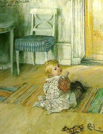 Carl Larsson pontus-pontus pa golvet oil painting image